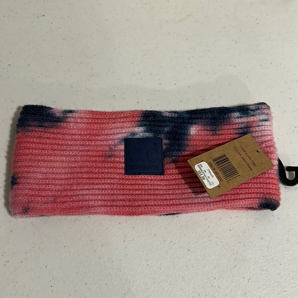 C.C Exclusives, Pink & Navy, Tie Dye, Head Wrap Band